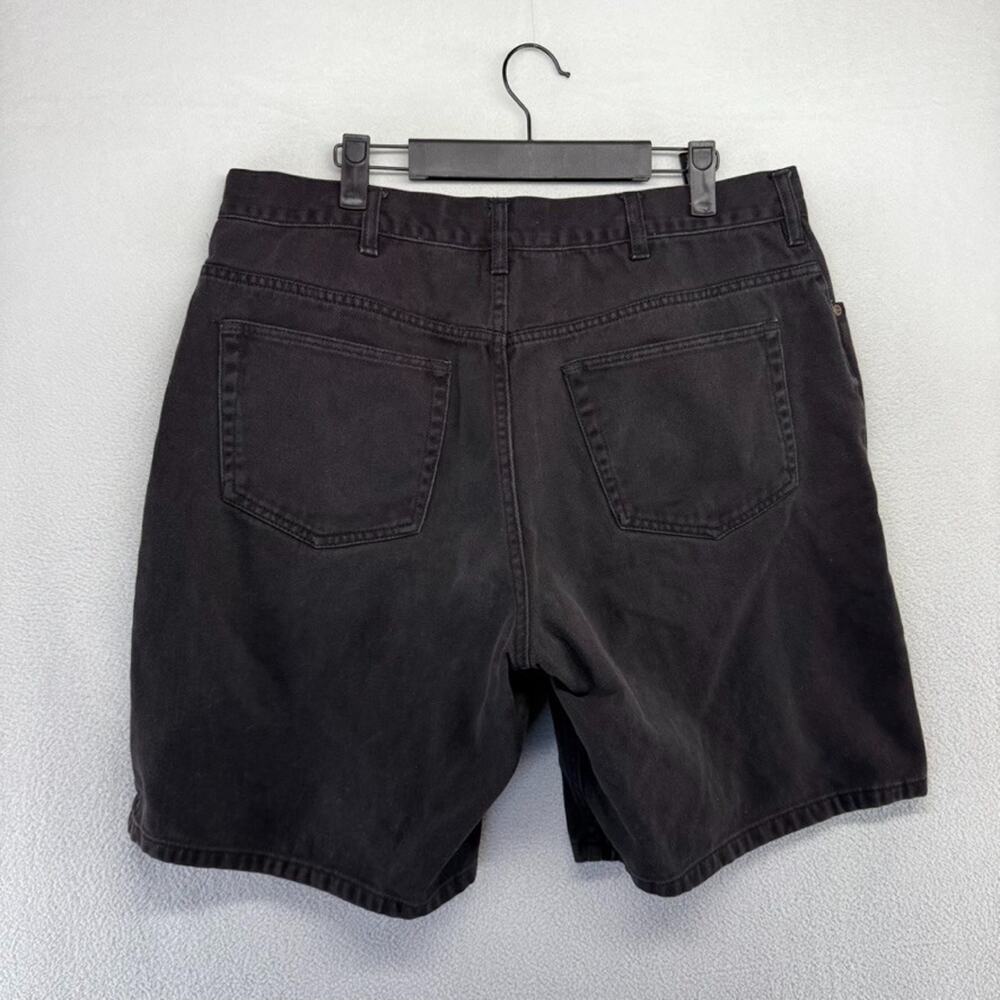 Vintage Route 66 Jean Shorts men's 36 Fit 33 Black Baggy Denim Jorts Skater 9"